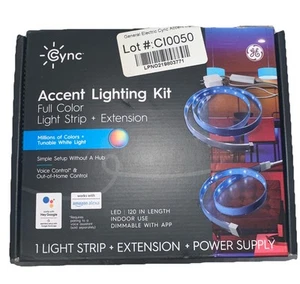 GE CYNC Smart LED Accent Lighting Kit, Strip + Extension, Google/Alexa,dimmabl - Bild 1 von 4