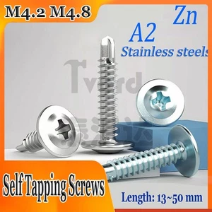 Self Drilling Pan Head Screws M4.2 M4.8 Self Tapping Screws for Metal Sheets - Picture 1 of 63