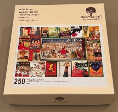 Деревянные пазлы, винтажные оперные плакаты Wentworth. 250 штук, отличное состояние товара - Изображение 1 из 4