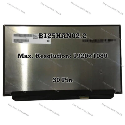 B125HAN02.2 12.5 Inch IPS EDP FHD 1920×1080 Non-Touch For HP Laptop LCD Screen - Image 1 of 2