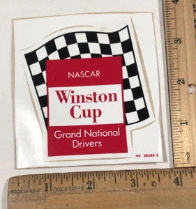 Vintage NASCAR Racing Winston Cup Aufkleber Aufkleber Grand National Drivers Zigarette - Bild 1 von 2