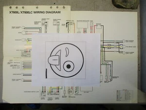 ESQUEMA DE DIAGRAMA DE CABLEADO DE MOTOCICLETA YAMAHA XT 600L C A TODO COLOR - Imagen 1 de 1