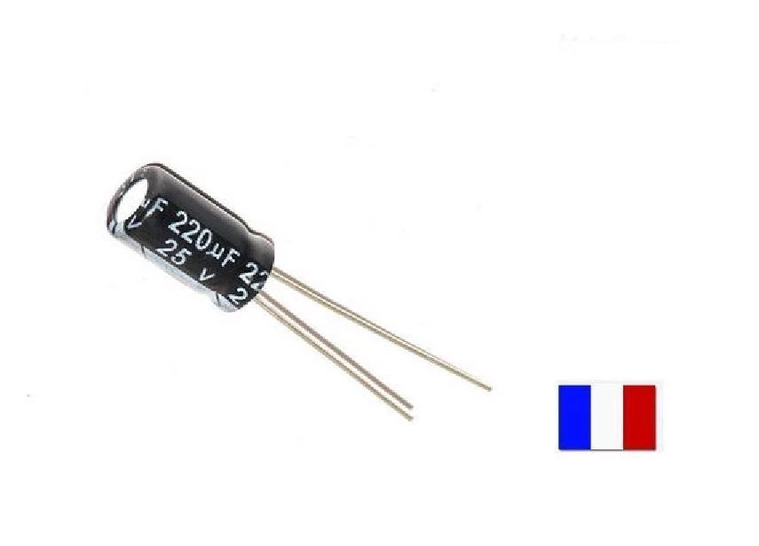 condensateur chimique electrolytique 220uf 25v 105°C Ø8 x 12mm - Photo 1/1