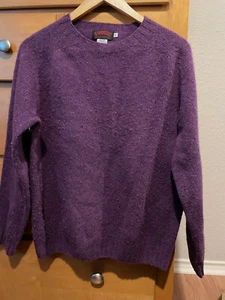 O'Connells schwerer klobiger Damenpullover aus Shetlandwolle mit Rundhalsausschnitt lila Medium - Bild 1 von 3