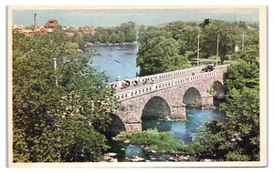 Postal de Tullbron Stone Bridge en Falkenberg Suecia - Imagen 1 de 2