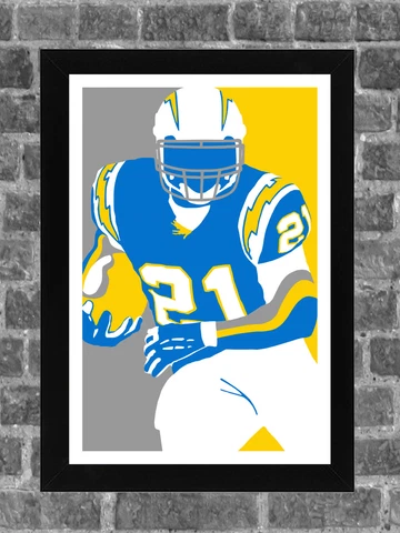 San Diego Chargers LaDainian Tomlinson Sports Print Art 11x17 Cover