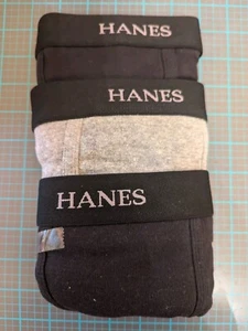 Hanes mittelgroße Slips für Jungen 3er Set schwarz/grau - Bild 1 von 3