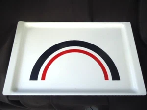vintage Guzzini Italy Paolo Tilche Pagoda serving drinks tray red white & blue - Bild 1 von 3