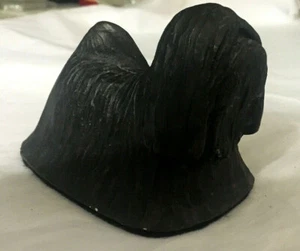 Collectable Black DOG Shitz Shu, Lhasa Apso Figurine, Artist Signed, dated 1983 - Bild 1 von 6