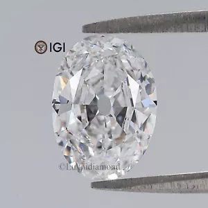 2.15 CT IGI Certified Oval European Cut White - E Color VS1 Clarity Lab Diamond - Picture 1 of 10