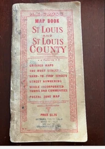 1956-57 St Louis and St Louis County Map H.E. Gross Gridded Missouri - Picture 1 of 7