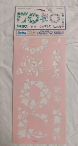 ROSA HIEDRA CORONA BOTÍN BORDE DELTA PLANTILLA PINTURA MÁGICA MYLAR NUEVO 95 246 0012 - Imagen 1 de 6