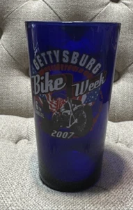 2007 Gettysburg Bike week Blue pint glass - Picture 1 of 5