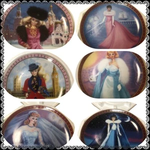Mattel x Danbury Mint Set of 6 Limited Barbie Collectible Plates, Vintage - Picture 1 of 20