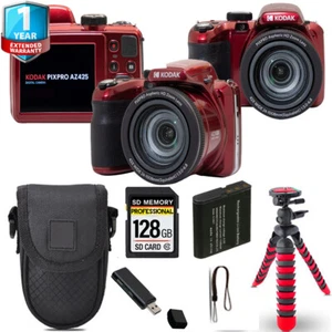 Kodak PIXPRO AZ425 Digital Camera (Red) + Spider Tripod + Case+ 1 Yr Warranty - Picture 1 of 7