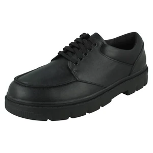 Boys Clarks Lace Up School Shoes Lorcam Edge Y - Picture 1 of 10