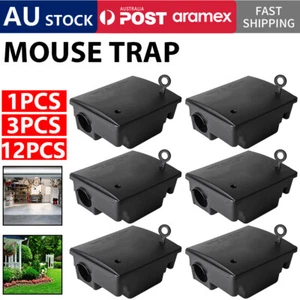 3/6/12pcs Pest Defence Rat Bait Station Lockable Durable Plastic Keeps Bait Safe - Picture 1 of 12