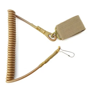 Airsoft Bungee Lanyard Quick Release Belt Safety Airsoft Equipment Re-enactment  - Picture 1 of 11