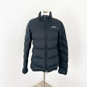 Kathmandu Epiq Jacket Womens Sz 10 Black Duck Down Puffer 550 Fill Small Repair - Picture 1 of 14