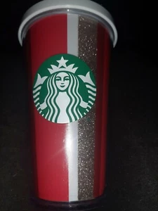 Starbucks Tumbler Grande Red Gold Glitter 16 Oz  - Bild 1 von 1