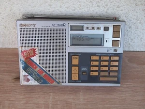 Sony ICF-7600 D Syntetyzowany odbiornik Radio krótkofalowe FORT CZĘŚCI LUB NAPRAWA - Zdjęcie 1 z 10