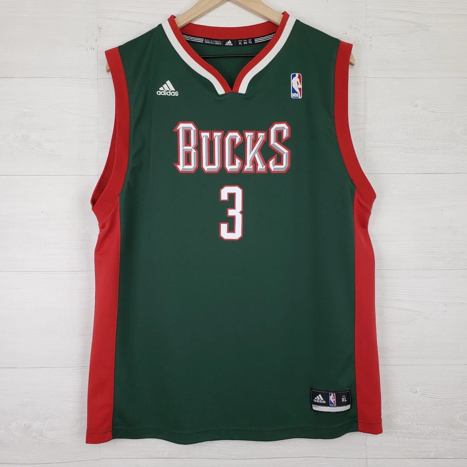 Camiseta deportiva de visitante Brandon Jennings Milwaukee Bucks Adidas juvenil talla XL Foto 1 de 4