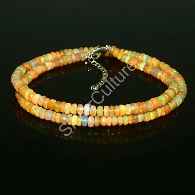 Bestseller Top Quality Rondelle Opal Handmade October Birthstone Jewelry 6235 - Image 1 of 2