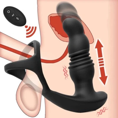 Reusable Powerful Flapping Prostate Massager Dual Motor Telescopic Vibrators Man - Image 1 of 4
