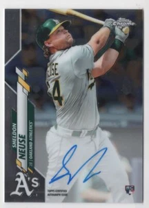 2020 Topps Chrome Rookie Autographs Sheldon Neuse Auto Oakland Athletics #RA-SN - Picture 1 of 2