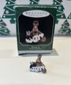 Sharing Joy Miniature Reindeer Christmas Hallmark Keepsake Ornament New In Box - Picture 1 of 12