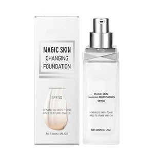 Color Changing Foundation Makeup Base Face Liquid Cover Concealer Flawless 30ml - Photo 1/12