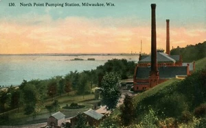 130 North Point Pumpstation Milwaukee WIS Wisconsin Postkarte - Bild 1 von 2