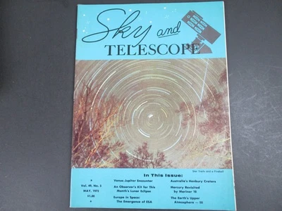 Sky & Telescope Magazine May 1975 Vol.49 No.5 Star Trails & Fireball No Label Foto 1 de 3