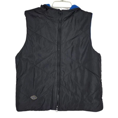 Ralph Lauren Ski 1967 Quilted Puffer Hooded Vest Fleece Lined Black M Tartan Tag - Image 1 of 4