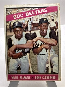 1966 Topps #99 Willie Stargell/Donn Clendenon Buc Belters Pittsburgh Pirates - Foto 1 di 2
