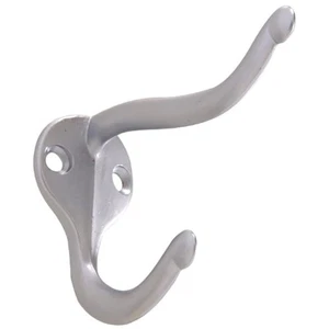 Hillman Gancio per Cappotto/Cappello 852273 Cromato Satinato Vestiti/Armadio/Asciugamano/Bagno 2PZ - Foto 1 di 2