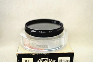 Toshiba 55 mm NEW P.L. (Polarizer) Screw-In Filter with Case/Box Japan (M138) - Picture 1 of 1