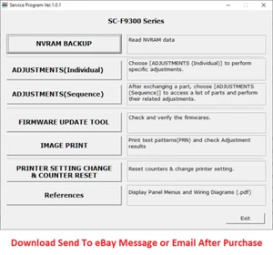Service Program Epson SureColor F9300 Series F9400 F9400H + Service Manual - Picture 1 of 5