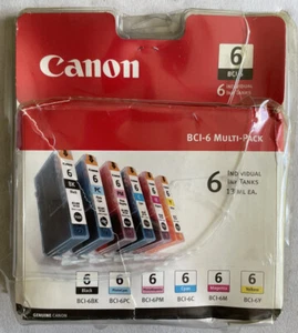 Canon BCI-6 6 Color Multi Pack Ink Cartridge 6 Individual Ink Tanks 13ML - Picture 1 of 1