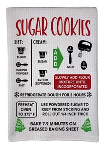 Zuckerkekse 1 Dessert Rezept Sublimation 16"x24" Waffeltuch Dreifachfaltung wwt-046 - Bild 1 von 1