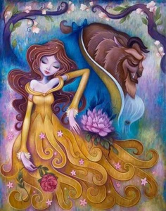 Postal Disney WonderGround Gallery Bella y la Bestia Compañera Gentil Nueva - Imagen 1 de 1