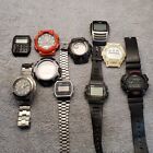 LOT OF 10 CASIO QUARTZ WATCHES; FOR PARTS OR REPAIR ONLY 