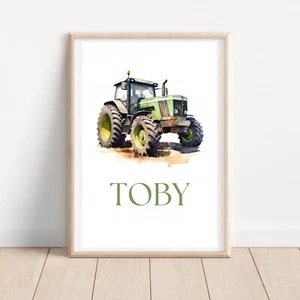 Tractor Prints, Nursery Prints, Boys Bedroom Prints, Tractor Picture - Picture 1 of 2