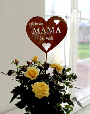 Geschenk Geburtstag Mama Mutter Muttertag Muttertagsgeschenk Herz Idee basteln - Bild 1 von 4