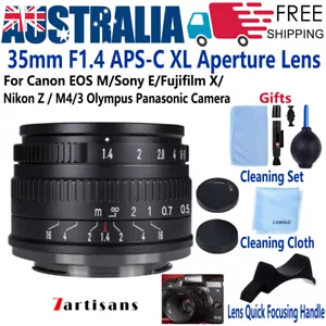 7artisans 35mm F1.4 II Lens for Sony E Fuji X Canon EOS M 5 50 Mark 6 10 50 200 - Picture 1 of 12