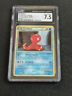 Pokemon Unleashed Holo Rare Octillery 6/95 CGC 7.5 Near Mint+ - Image 1 of 2
