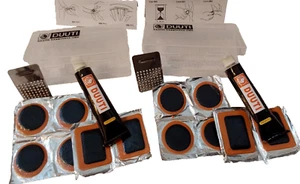 2X DUUTI Vulcanizing Bike Tire Inner Tube Patch Repair Kit (2) 6-Patches + Glue - Picture 1 of 5
