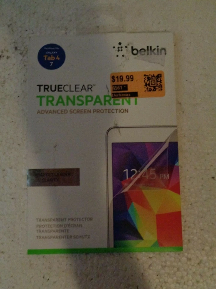 BELKIN TRUE CLEAR TRANSPARENT ADVANCED SCREEN PROTECTION GALAXY TAB 4 7.0  #### - Image 1 of 1