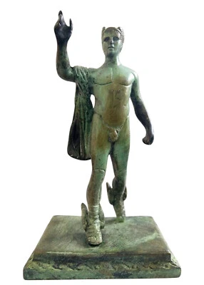 Antigua réplica de estatua griega del museo de bronce de Hermes 1208 Foto 1 de 4