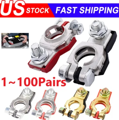 Battery Terminal Connector Top Post Positive Negative Heavy Duty Universal lot - Image 1 of 4